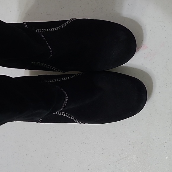 Kenneth Cole Reaction women's leather wedge boots size 6.5 - Picture 7 of 14